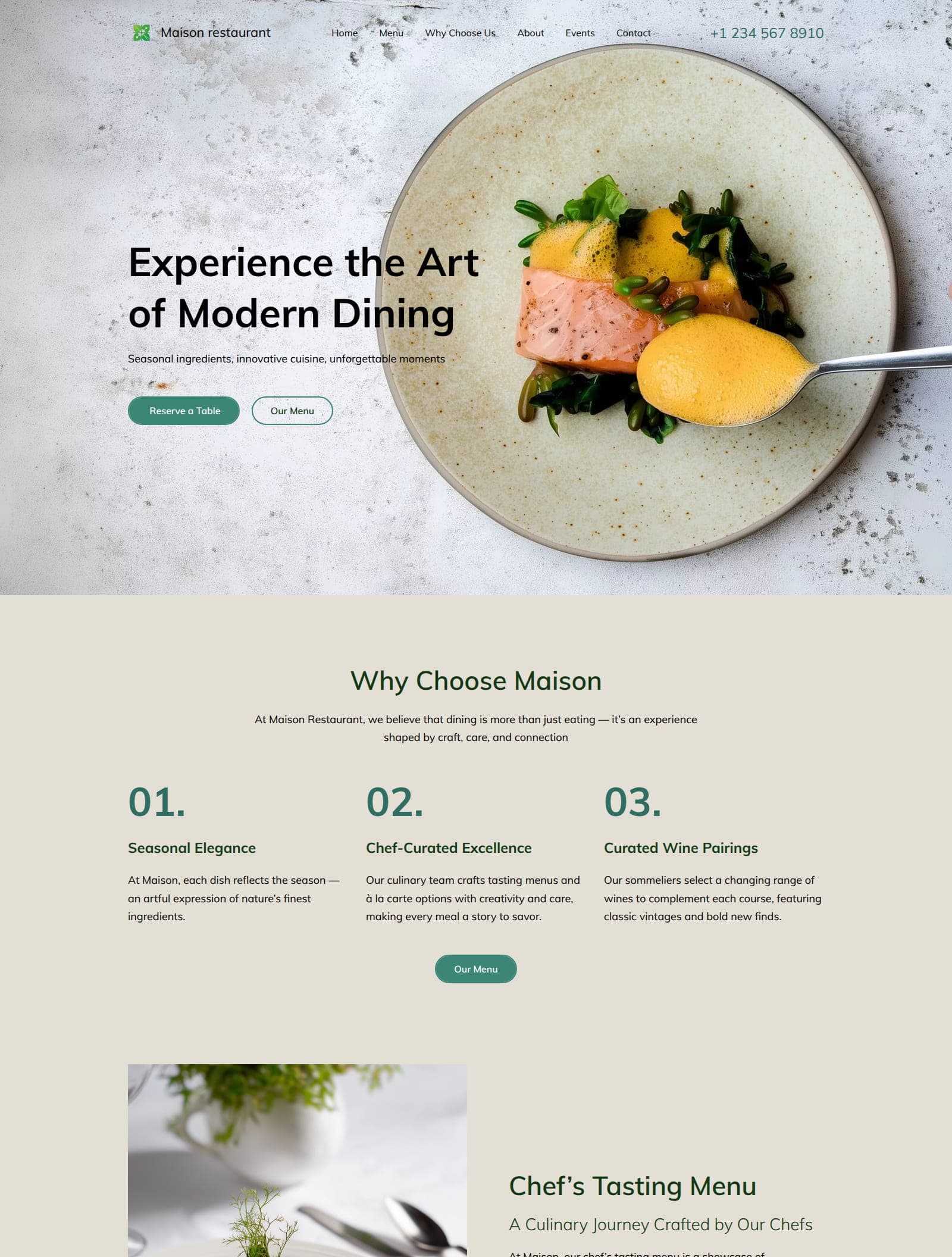 Modern European Restaurant